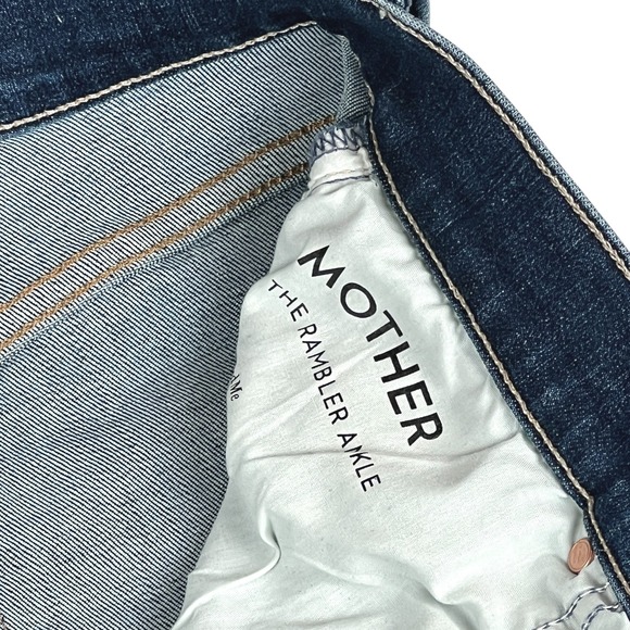 Mother The Rambler Ankle Don't Mind Me High Rise Stretch Distressed Jeans Sz 28 - Picture 11 of 16